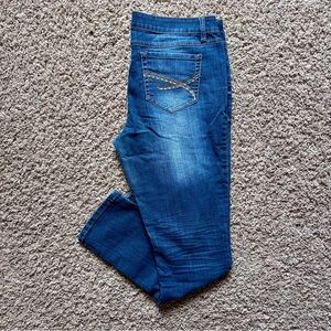 Blue Skinny Jeans with Stretch and Fading Size 13S